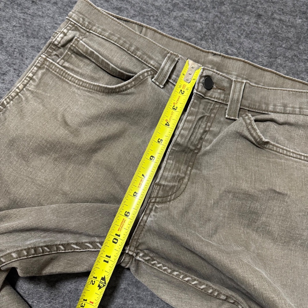 Levis 511 Slim Fit Jeans Mens 34x30 (33x28) Olive Green Stretch Denim Pants - Picture 9 of 11
